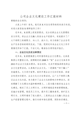 公司企业文化建设工作汇报材料.docx