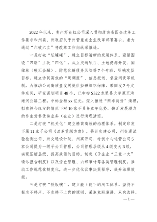 国企“六破六立”改革经验介绍.docx