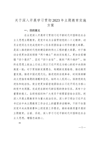 国企开展学习贯彻20XX年主题教育实施方案2500字.docx