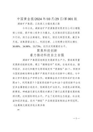 湖南矿产集团：以改革之力__强发展之路.docx