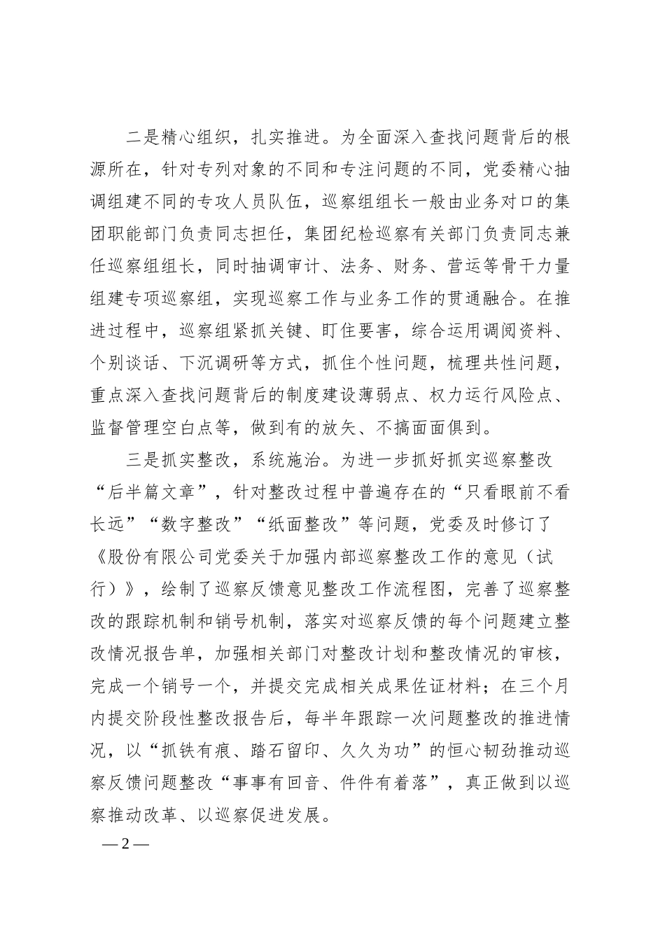 经验交流：发挥专的优势护航集团高质量发展.docx_第2页