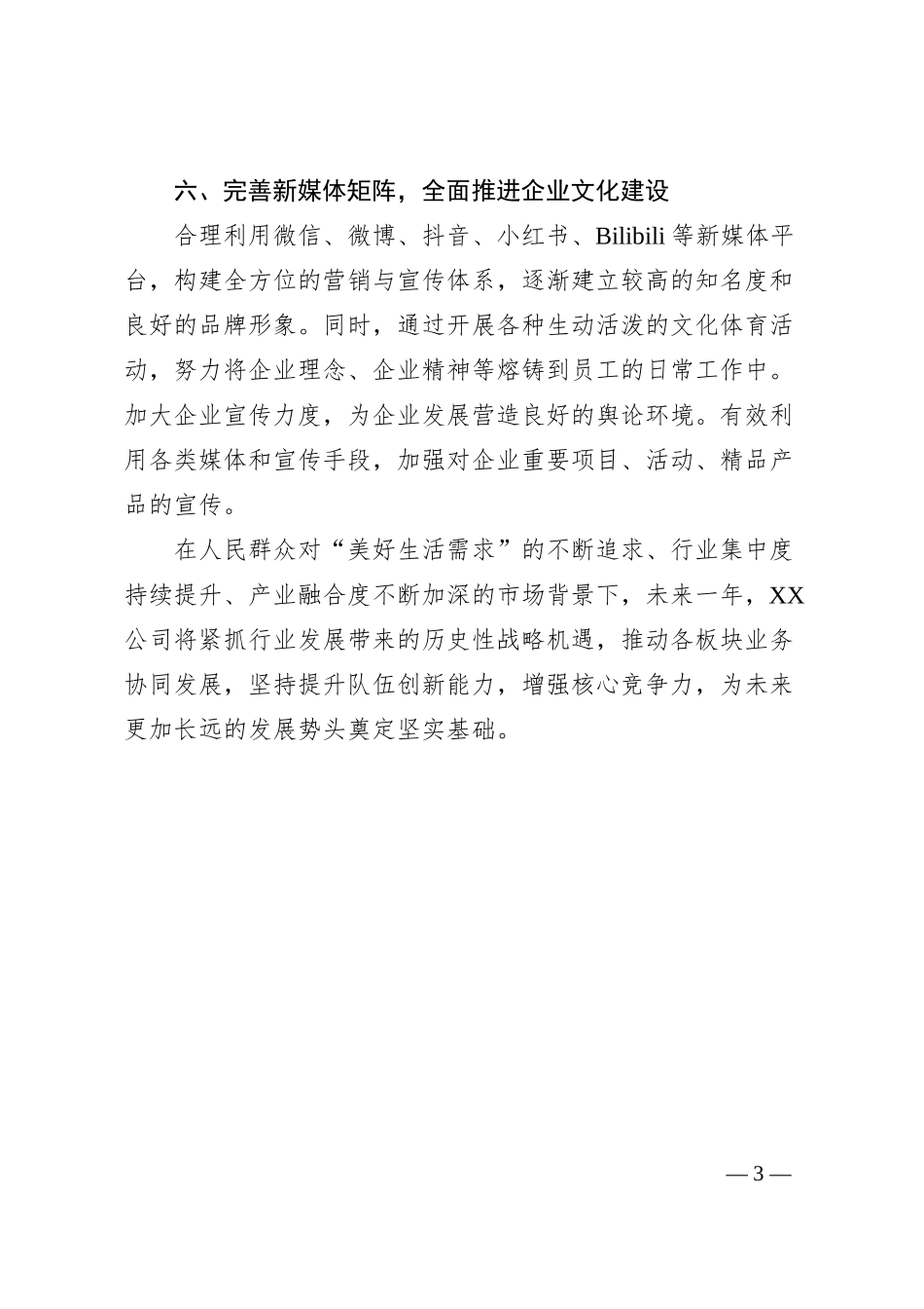 某公司（文化类企业）20××年度工作计划.docx_第3页