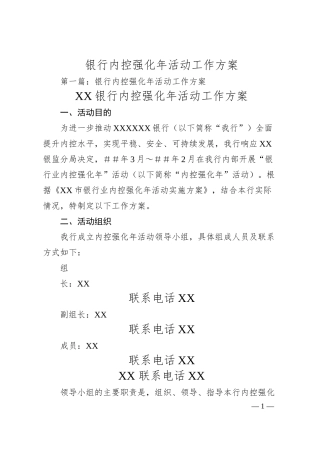 银行内控强化年活动工作方案.docx