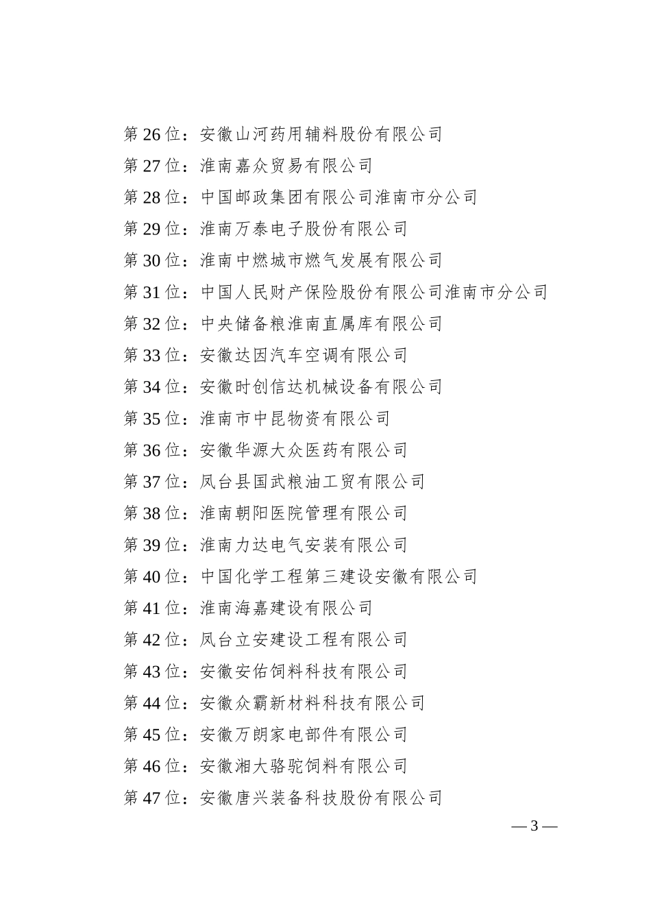 在淮南百强企业发布会上的致辞.docx_第3页