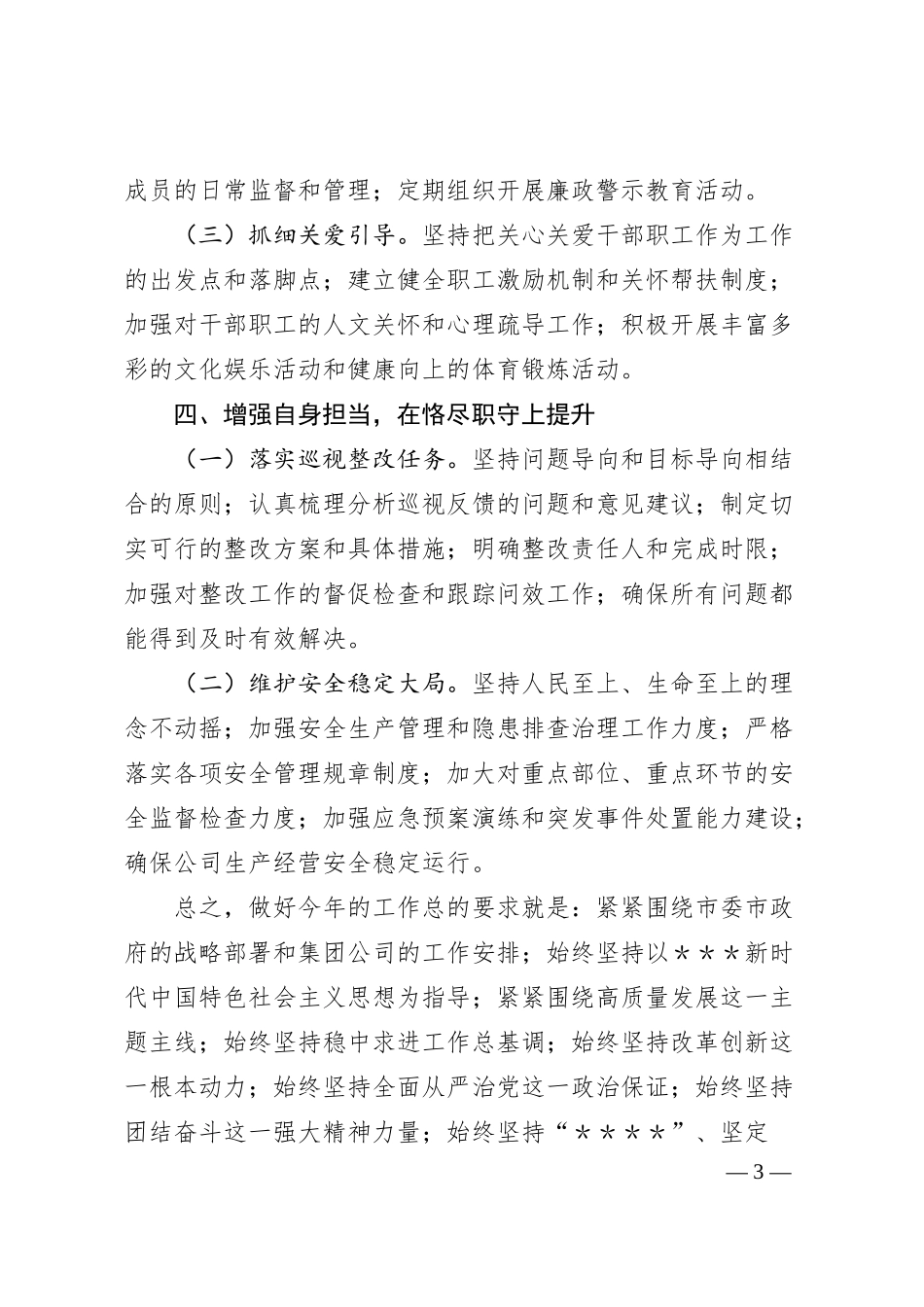在下属公司2024年度考核述职会议上的点评讲话.docx_第3页