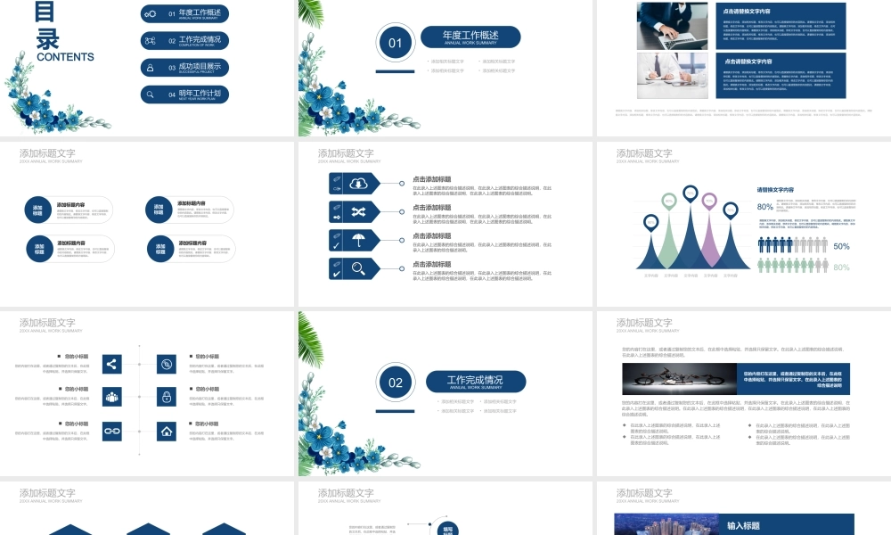 现代简约工作总结会议交流报告述职报告.pptx