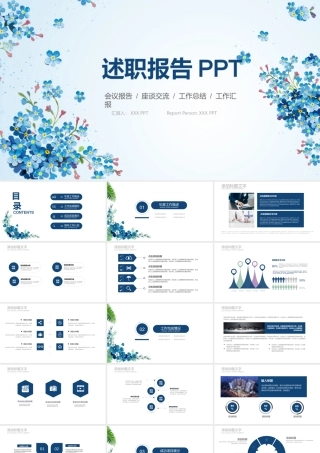 现代简约工作总结会议交流报告述职报告.pptx