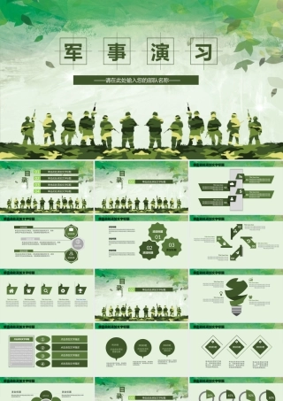 现代战争部队军事演习使命召唤PPT模板.pptx