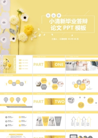 小雏菊清新毕业答辩PPT模板.pptx