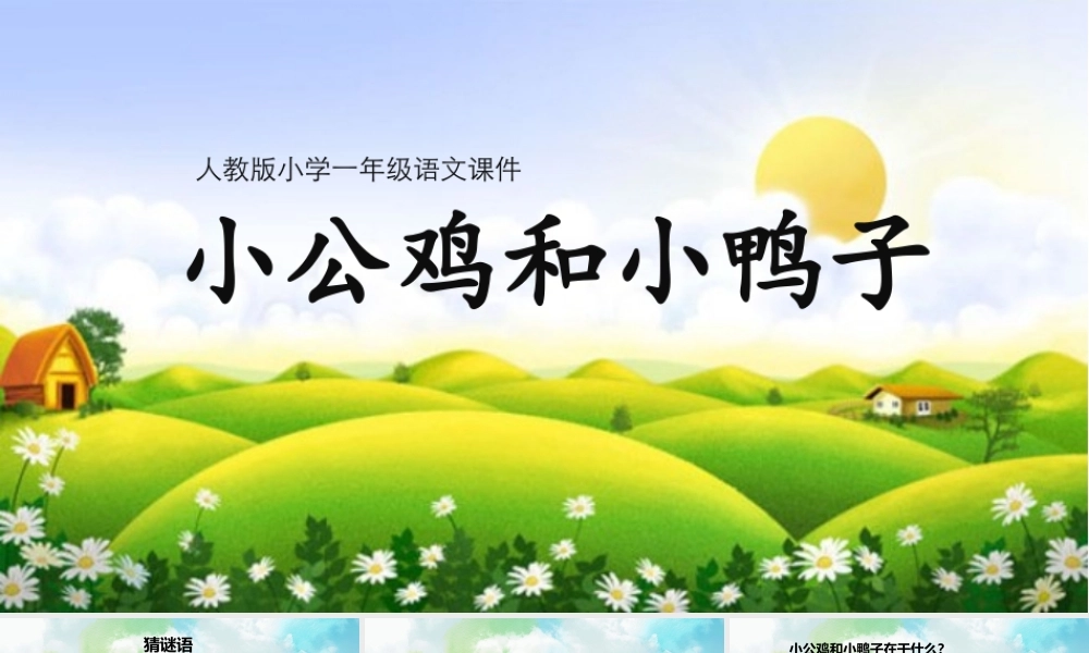 小公鸡和小鸭子.pptx