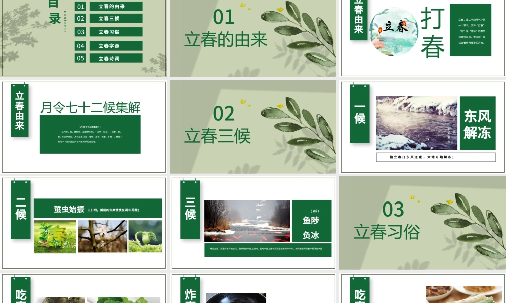 小清新万物更新二十四节气之立春ppt.pptx