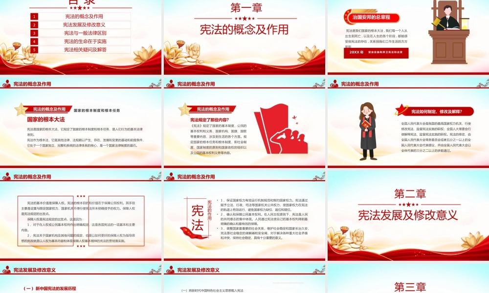 学宪法讲宪法主题班会PPT精美大气学习解读《中华人民共和国宪法》课件.pptx