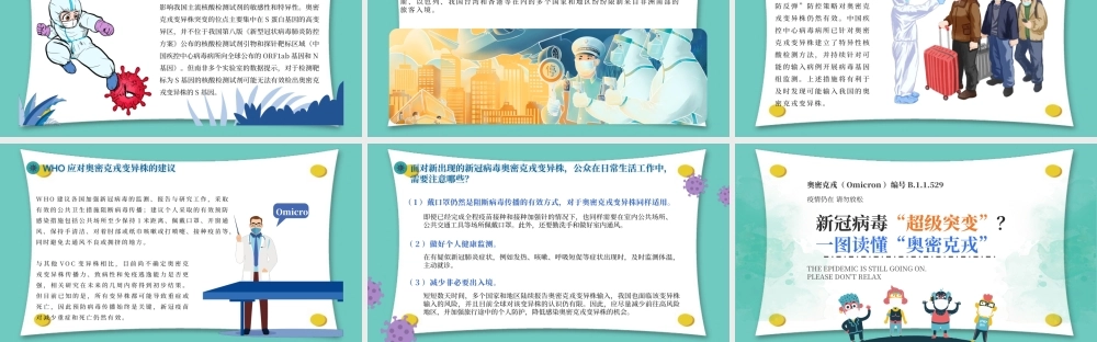 一图读懂“奥密克戎”PPT疫情防控之新冠病毒奥密克戎变异株知识宣传课件.pptx
