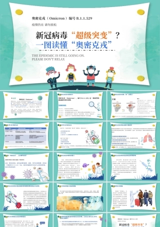 一图读懂“奥密克戎”PPT疫情防控之新冠病毒奥密克戎变异株知识宣传课件.pptx