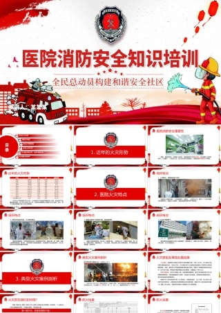医院消防安全知识培训PPT大气经典强化安全意识PPT模板下载.pptx