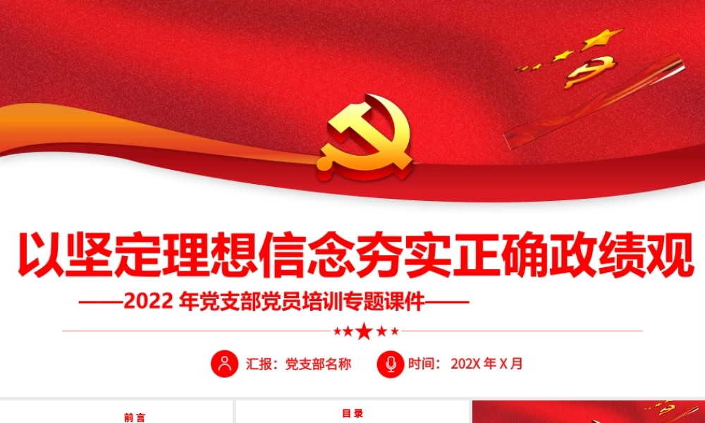 以坚定理想信念夯实正确政绩观.pptx