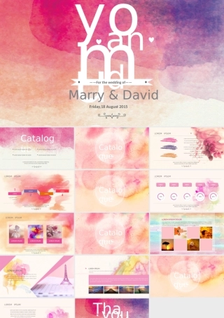 艺术水彩婚礼婚庆主题PPT模板.pptx