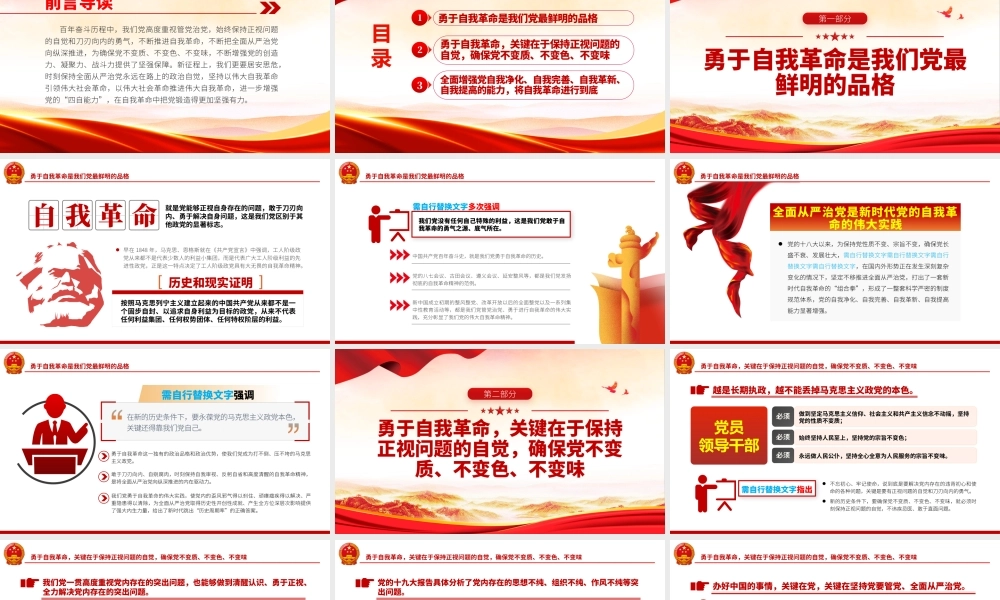 勇于自我革命、不断增强“四自能力”.pptx