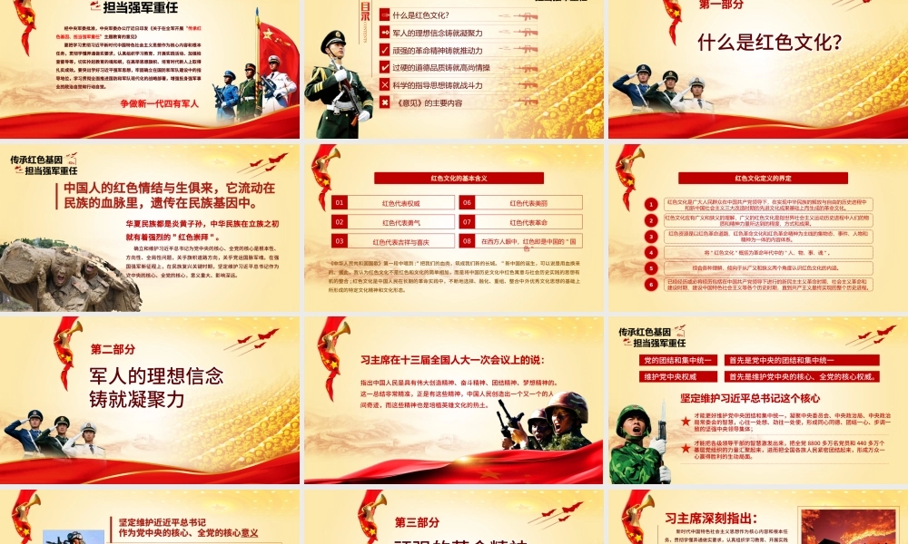 原创传承红色基因担当强军重任军队PPT模板-版权可商用.pptx