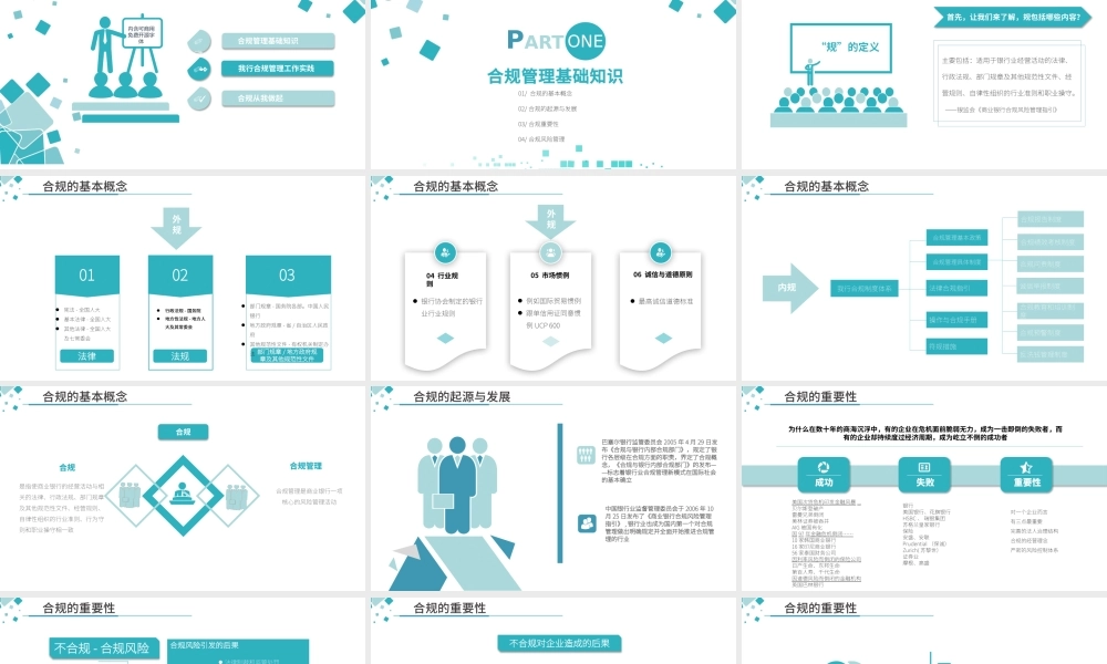 原创简约银行合规管理运营人员合规运营相关知识培训PPT-版权可商用.pptx