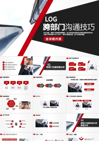 原创企业培训员工团队管理跨部门沟通协作PPT模板-版权可商用.pptx