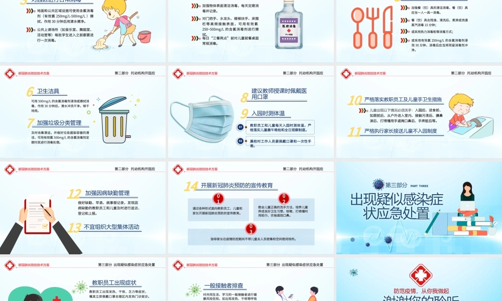 原创托幼机构新冠肺炎防控技术方案抗击疫情PPT.pptx