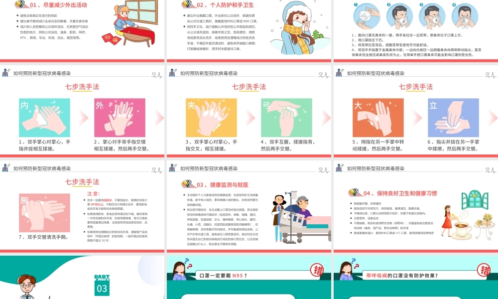 原创预防新型冠状病毒的误区洗手消毒口罩误区PPT.pptx