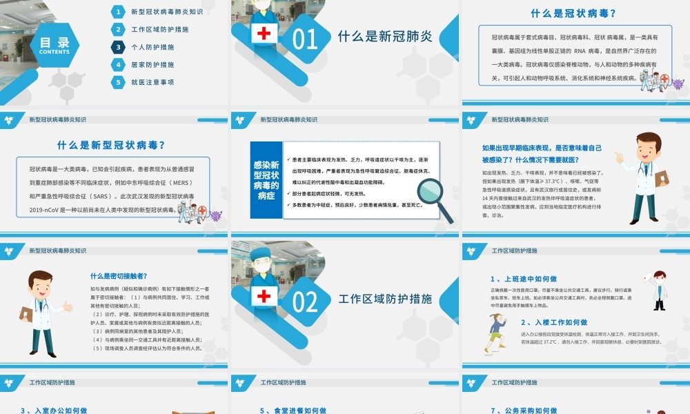 原创预防新型冠状病毒感染肺炎科普知识疫情防控PPT.pptx
