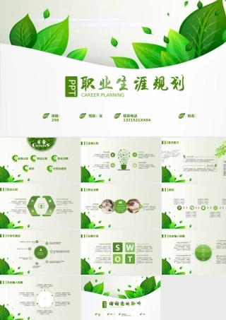 职业生涯规范时尚绿色动态简约高清PPT模.pptx
