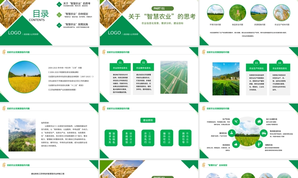 智慧农业PPT绿色大气促进产业结构转型智慧农业规划模板.pptx