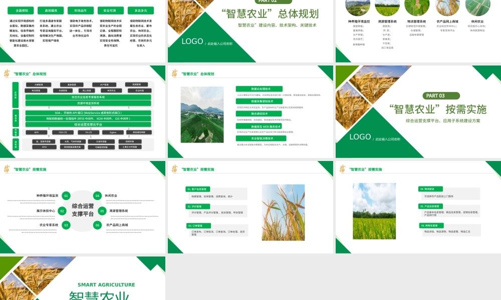 智慧农业PPT绿色大气促进产业结构转型智慧农业规划模板.pptx