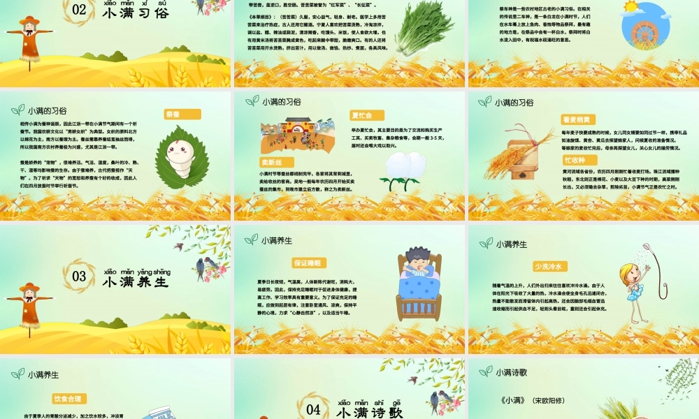 中国传统二十四节气之小满课件PPT模板.pptx