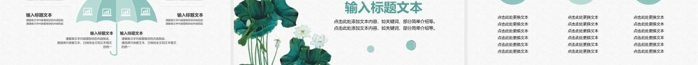 中国风小清新荷叶二十四节气夏至PPT模板.pptx
