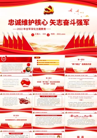 忠诚维护核心 矢志奋斗强军.pptx