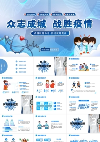 众志成城战胜疫情严防疫情不松懈战胜疫情.pptx