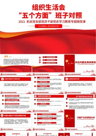 组织生活会“五个方面”班子对照.pptx