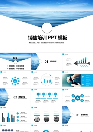 2017天蓝销售培训PPT模板.pptx