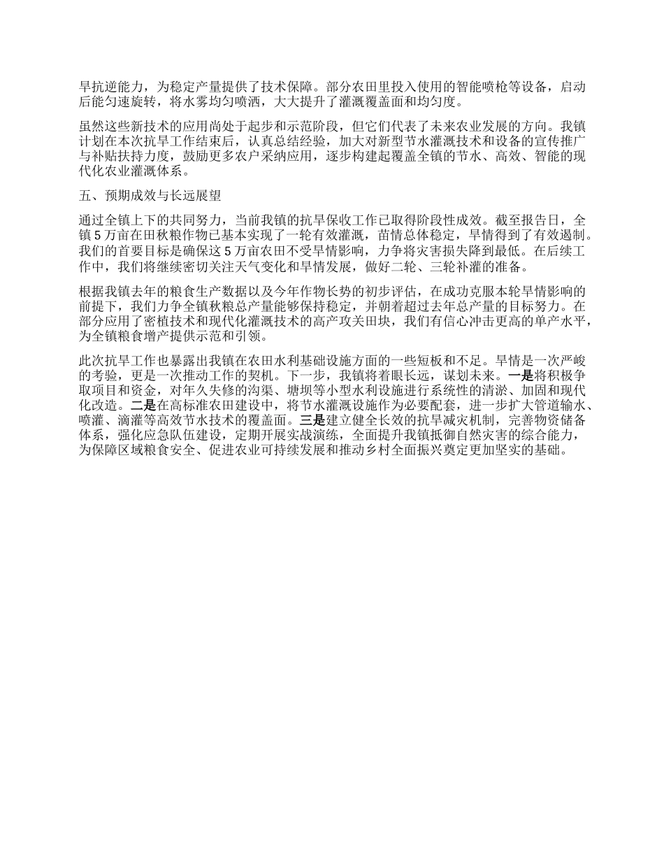 【团队精品】XX镇关于2025年度抗旱保收工作的专项报告.docx_第3页