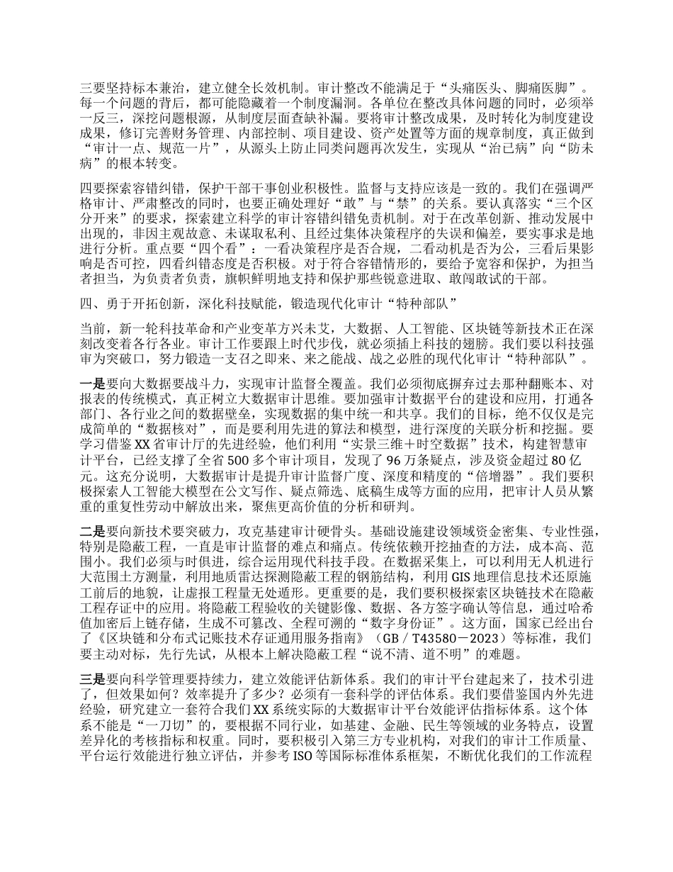 【团队精品】在XX系统审计工作会议上的讲话.docx_第3页