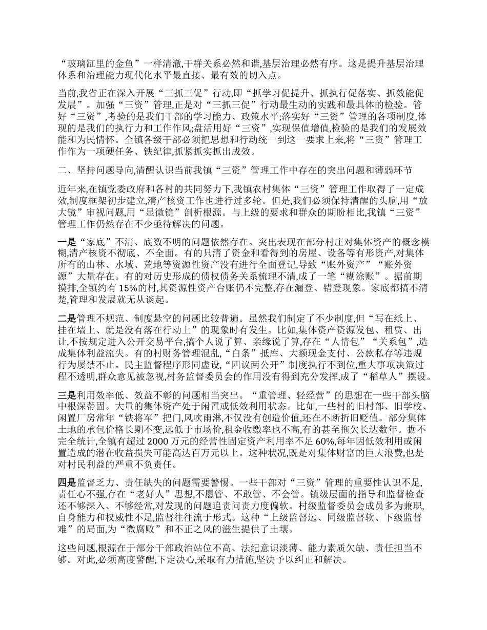 【团队精品】在XX镇农村集体“三资”管理工作培训会上的讲话.docx_第2页