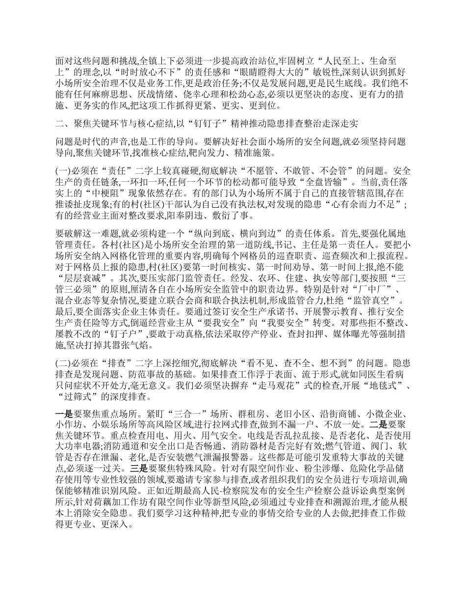 【团队精品】在XX镇社会面小场所安全治理工作推进会上的讲话.docx_第2页