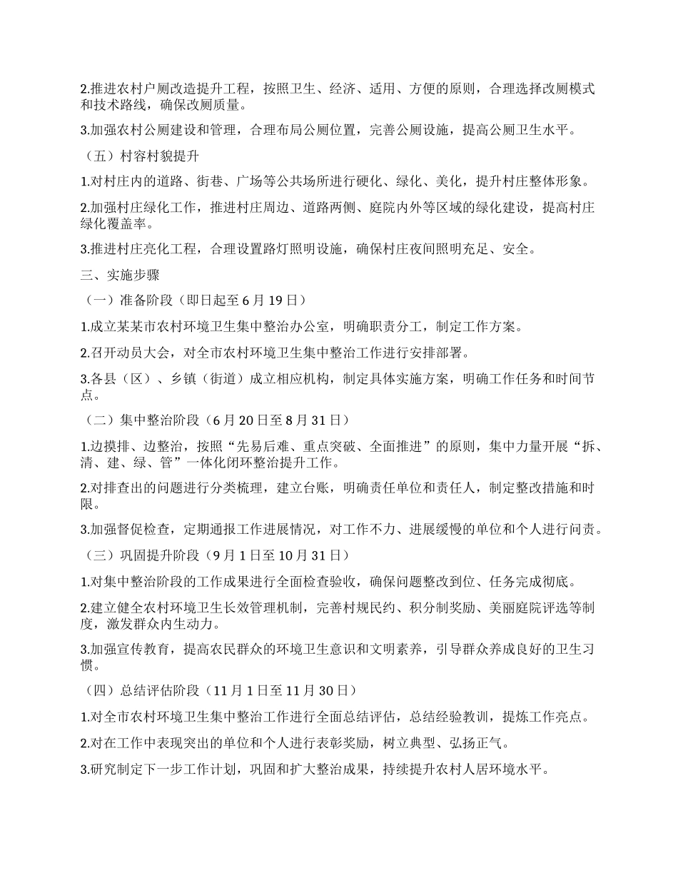 某某市农村环境卫生集中整治工作方案.docx_第2页