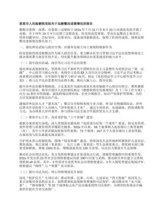 某某市人民检察院X组关于巡察整改进展情况的报告.docx
