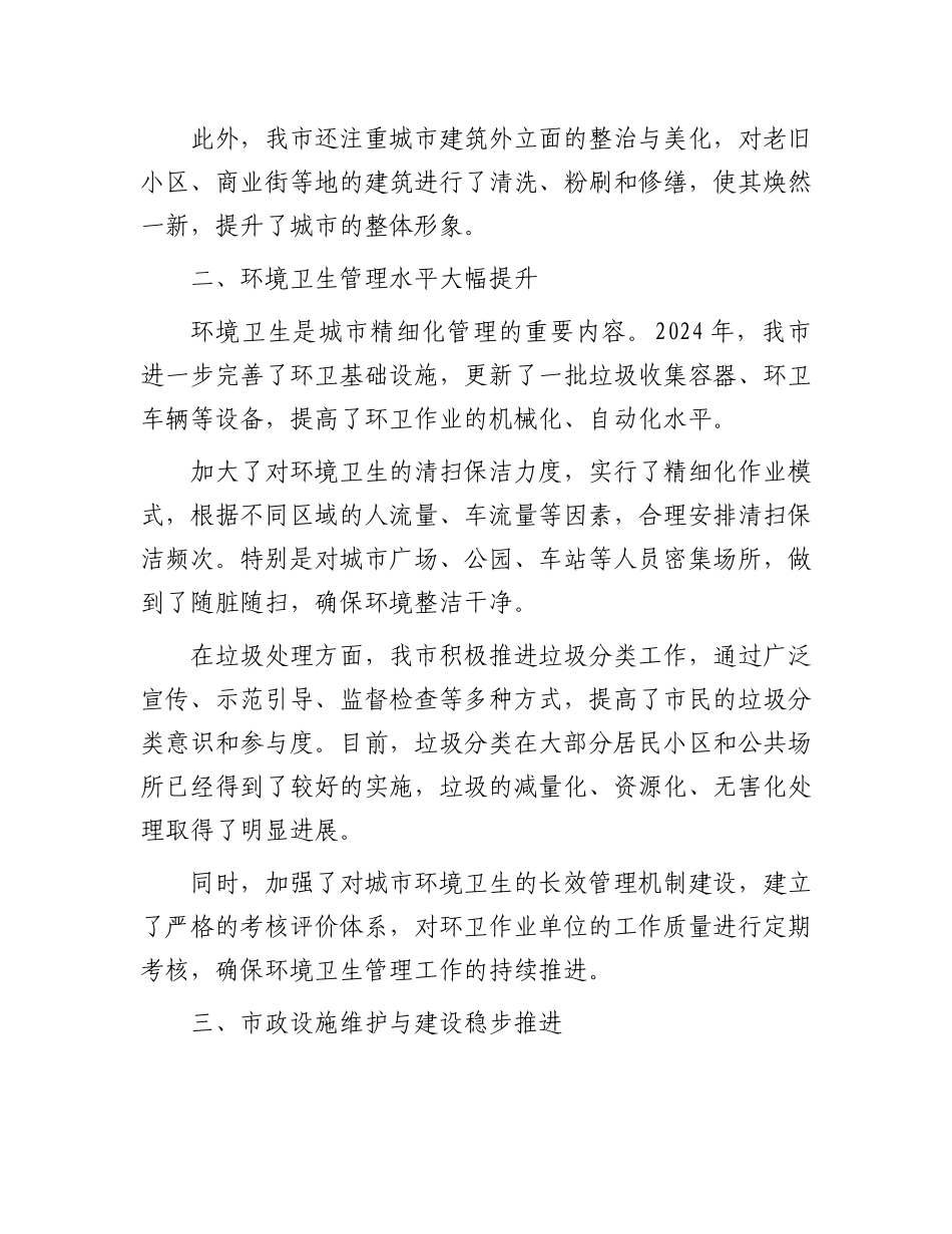 某市 2024 年城市精细化管理工作报告.docx_第2页