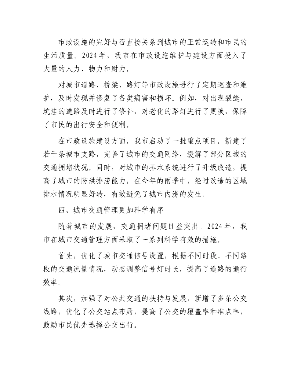 某市 2024 年城市精细化管理工作报告.docx_第3页