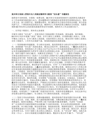 某州审计局深入贯彻中央BXGD精神学习教育“回头看”专题报告.docx
