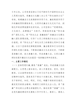 能源国企2024年党风廉政暨清廉国企建设工作总结.docx