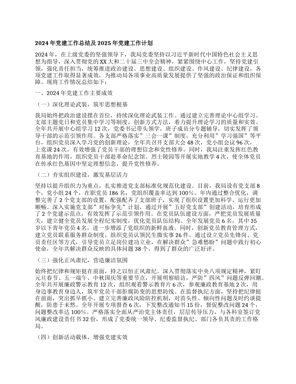 年X建工作总结及2025年X建工作计划.docx_第1页