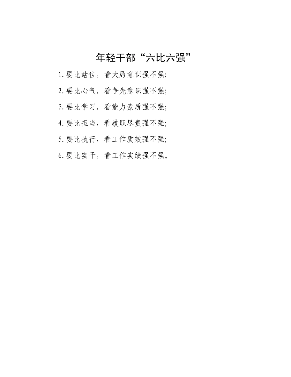 年轻干部“六比六强”.docx_第1页