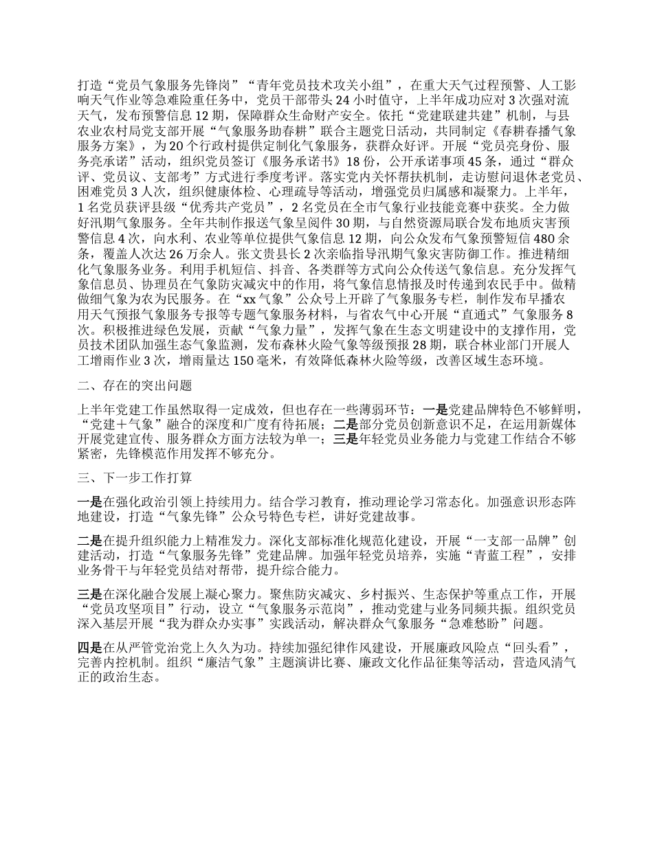 气象局上半年X建工作总结.docx_第2页